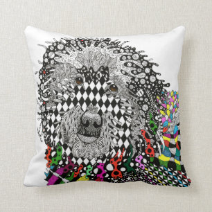 Joli et coloré Goldendoodle Coussin décoratif