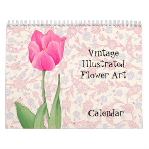Joli et Vintage Calendrier des arts floraux