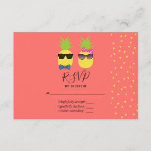 Joli été tropical exotique Plage Mariage RSVP