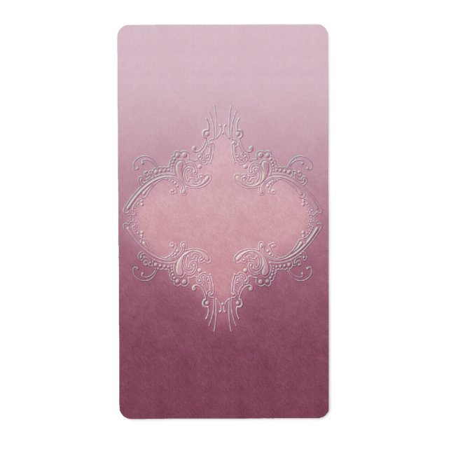 Joli Étiquette d'apothecaire rose (Devant)