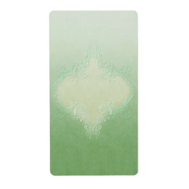 Joli Étiquette d'apothecaire vert (Devant)