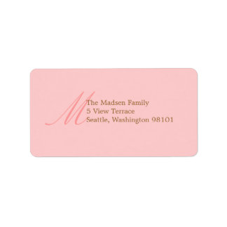 Joli étiquette de adresse rose