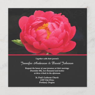 Joli Faire-part de mariage de Red Peony
