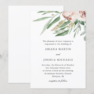 Joli Faire-part de mariage floral