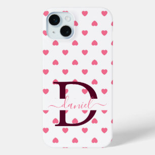 Joli fille Personnalisé Monogramme Coque de coeur 