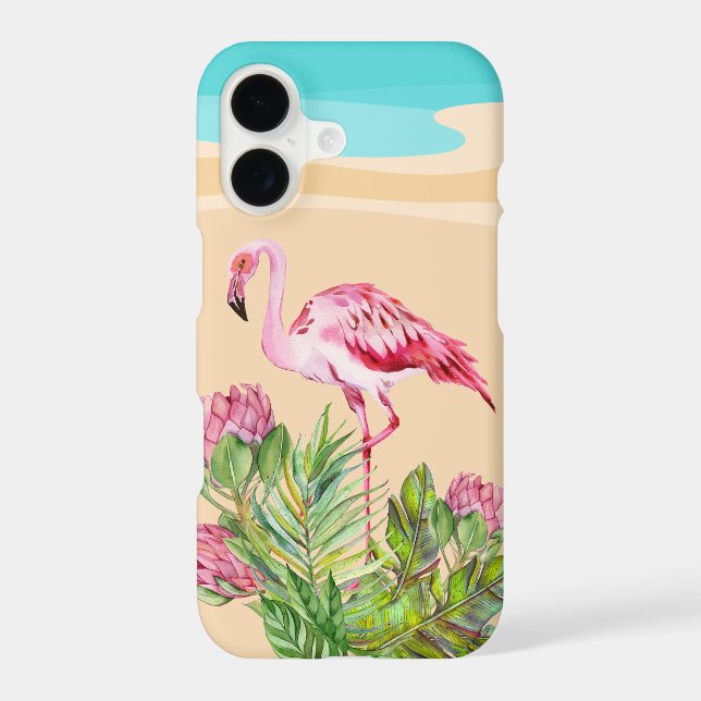 joli flamant rose de plage  (Verso)