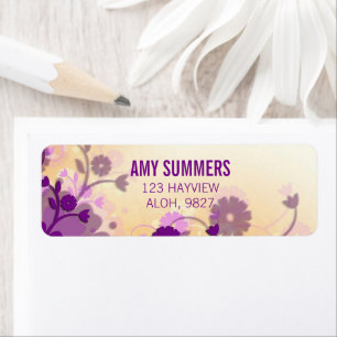 Joli floral brun violet