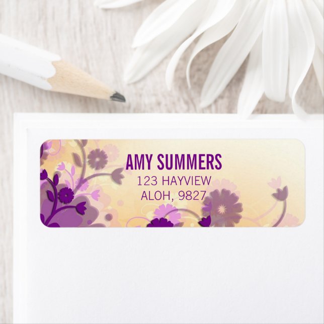 Joli floral brun violet (En situation)