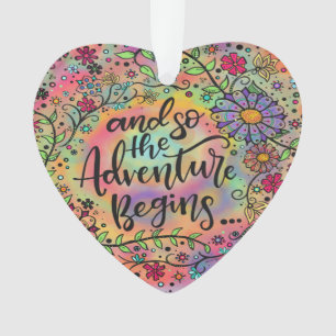 Joli floral "Et donc l'aventure commence"