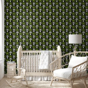 Joli garçon carrelé panda ours motif Papier peint