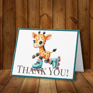 Joli Garçon Girafe Classique Sarcelle Patinage Mer
