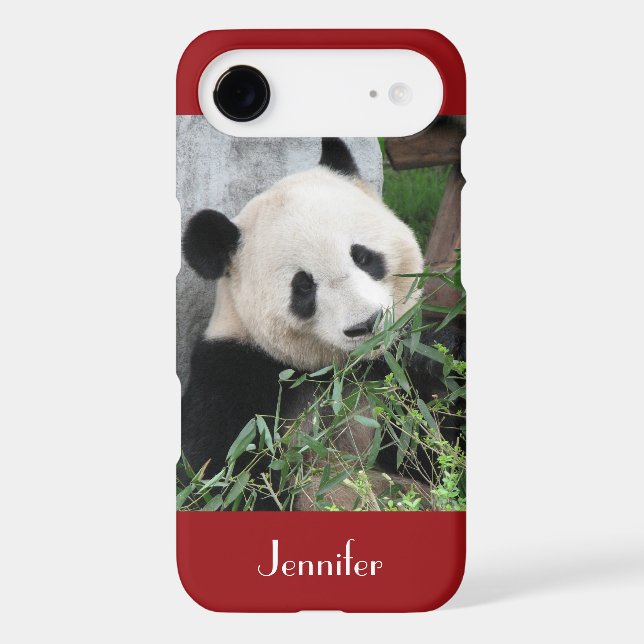 Joli Géant Panda Câlin, Rouge Foncé, Nom (Verso)
