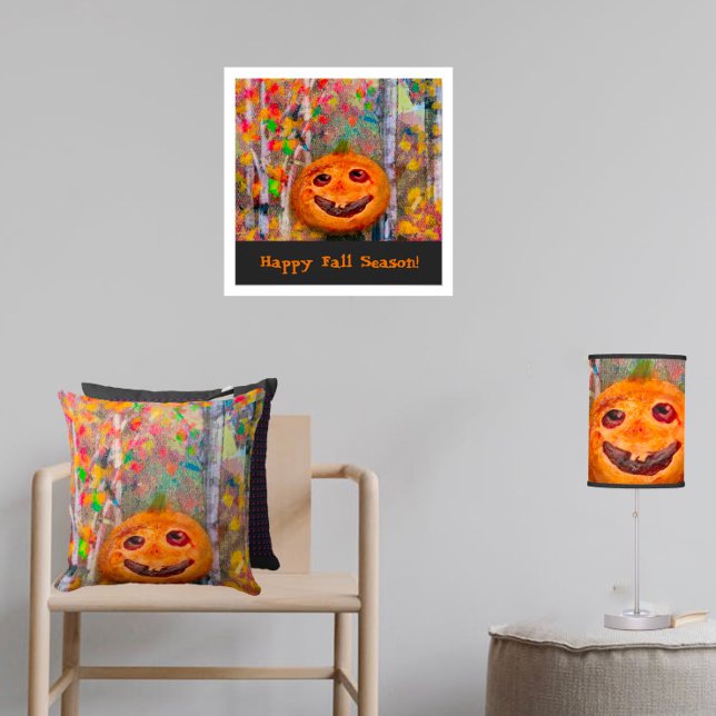 Joli Halloween Citrouille Face Poster (Créateur téléchargé)