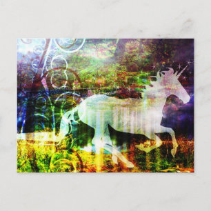 Joli Imaginaire Land Fairy Tale Unicorn Carte post