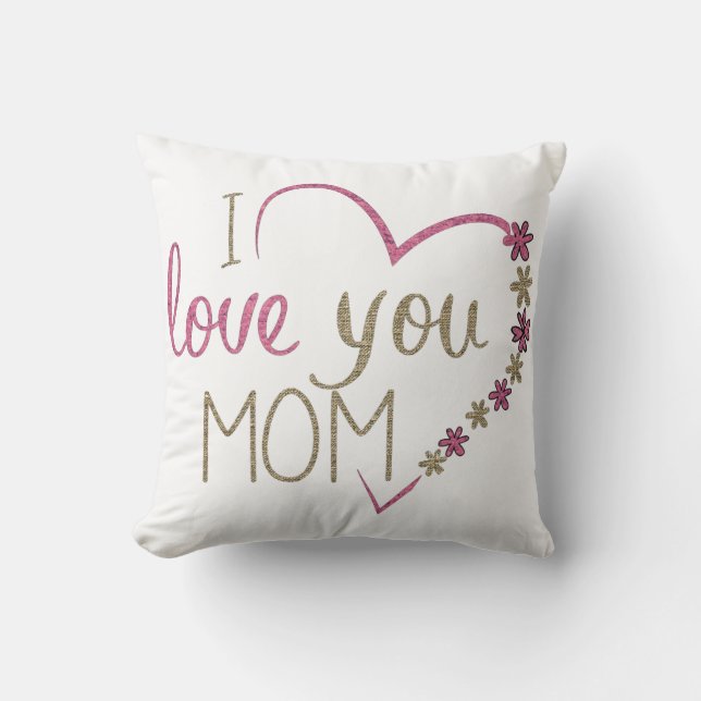 Joli Je T'Aime Maman Étranger Jeu Oreiller (Recto)