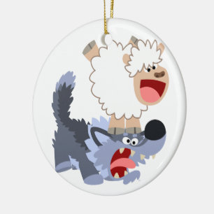 Joli jeu de dessin mouton et ornement Wolf