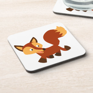 Joli jeu de Dessous de verre en Fox de dessin
