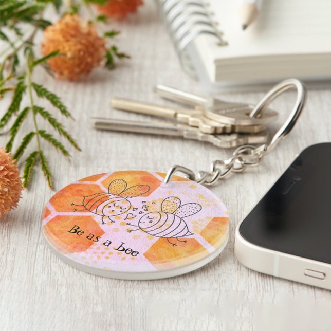 Joli joli porte - clé d'abeilles Porte - clé (Cute lovely bee keychain Keychain)