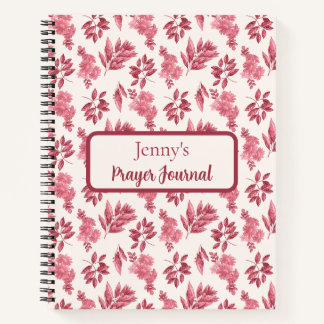 Joli Journal de Prière à Motif Toile de Jouy Rose