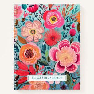 Joli Journal Floral Botanique Rose Élégant