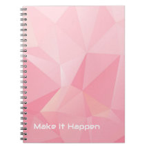 Joli Journal Spirale Rose Pastel Faites-le Arriver