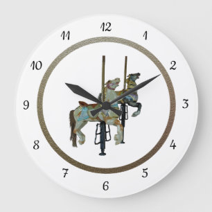 Joli Joyeux Parcours Carrousel Horloge Mur