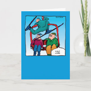 Joli Jump ! Carte de Noël pour skieurs