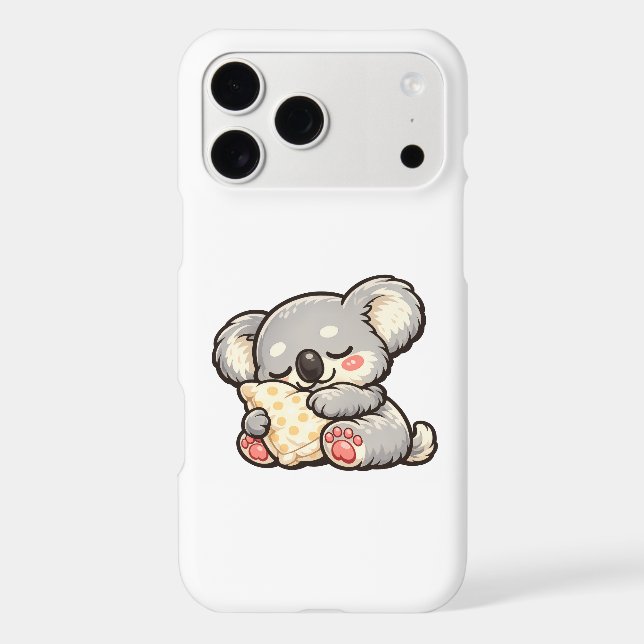Joli koala endormi avec oreiller (Verso)