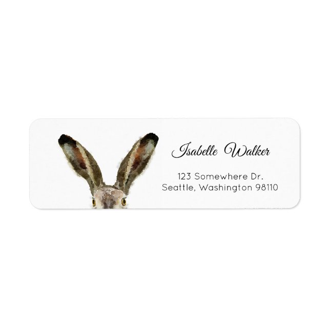 Joli lapin à l'aquarelle (Devant)