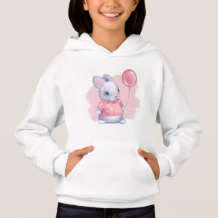 Joli lapin avec ballon rose