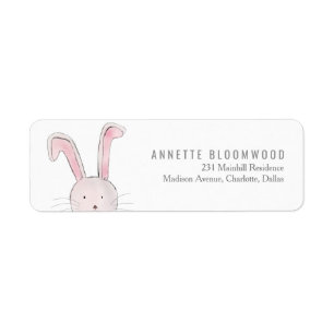 Joli lapin Woodland rose Baby shower fille