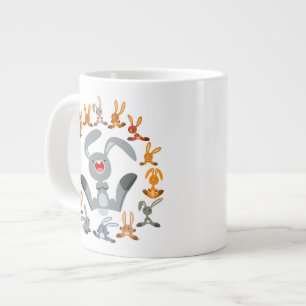 Joli lapins en caricature Mandala Jumbo Mug
