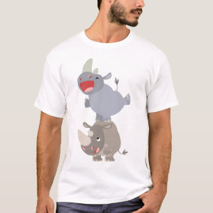 Joli Leapfrog Cartoon Rhinos T-shirt enfant