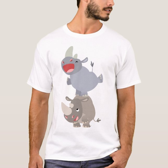 Joli Leapfrog Cartoon Rhinos T-shirt enfant (Devant)