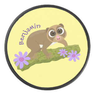 Joli lenteur loris sur dessin de branche
