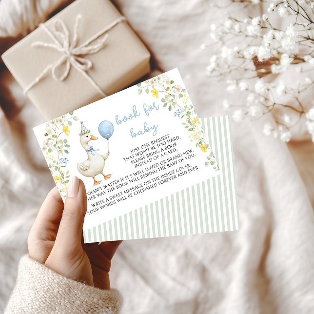 Joli livre d'oie soyeux pour bébé garçon carte de  (Créateur téléchargé)