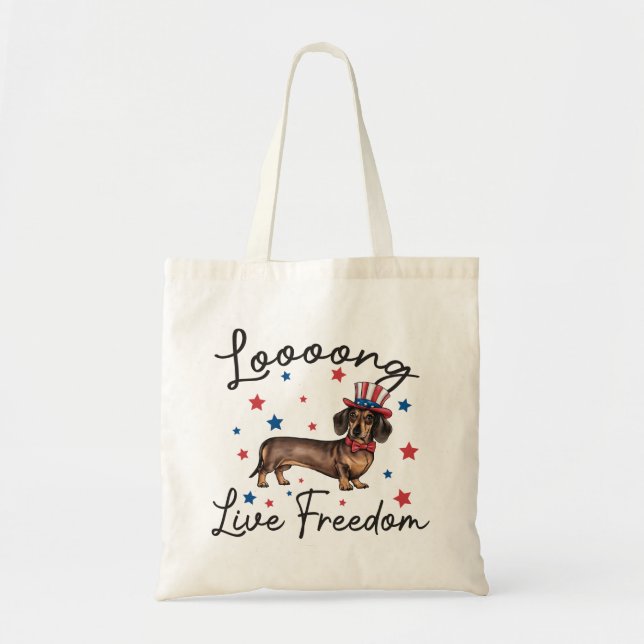 Joli Longue Vie Liberté Doxie Tote Sac (Devant)