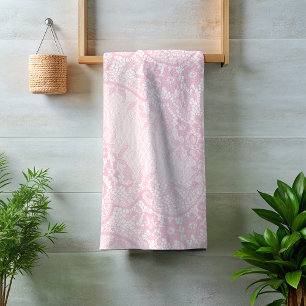 Joli look de dentelle rose Bleu Floral