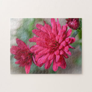 Joli Magenta rose Fleurs de maman Puzzle
