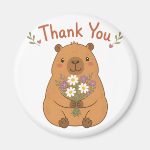 Joli Magnet Capybara Merci Fleurs Sauvages