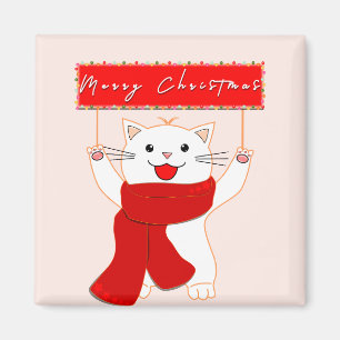 Joli Magnet Chat Joyeux Noël