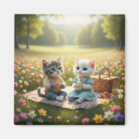 Joli Magnet Chaton Pique-Nique | Tom & Luna Pique-
