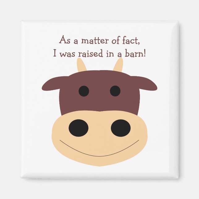 Joli magnet de vache brune (Devant)