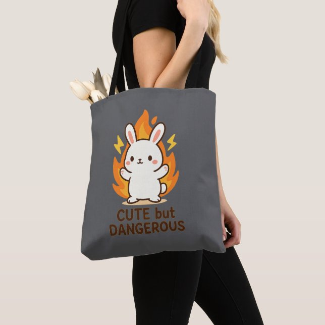 Joli mais dangereux lapin | Sac fourre-tout de Kaw (De près)