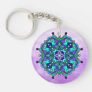 Joli Mandala violet et bleu
