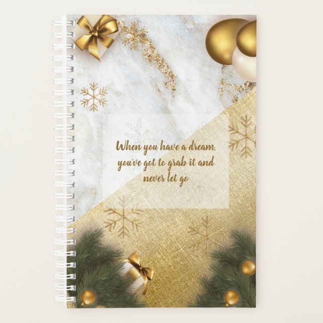 Joli Marbre d'or vert Citation Motivationnelle per (Devant)