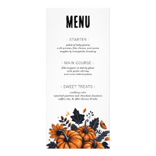 Joli menu Mariage Citrouille