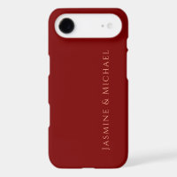 Joli Minimaliste Rouge Profond & Nom Propre Peach