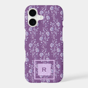 Joli monogramme floral violet et lilas