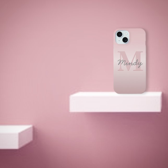 Joli Monogramme rose personnalisable et votre nom  (Créateur téléchargé)